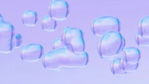 Clean Glossy Metaballs Loop Animated Background Stock Footage 306070712