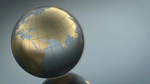 Clean Golden Globe Loop Stock Footage 201998099