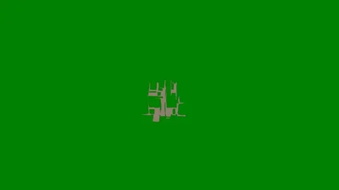 A clean green screen effect with curved motion lines conveying fluidity Stockbeeldmateriaal 301387192