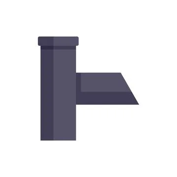 Clean gutter icon flat isolated Stock Illustration