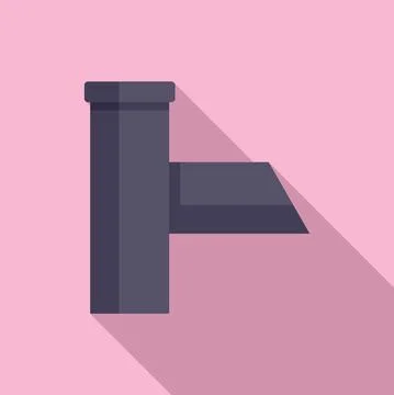 Clean gutter icon, flat style Stock Illustration