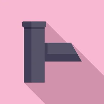 Clean gutter icon, flat style Stock Illustration