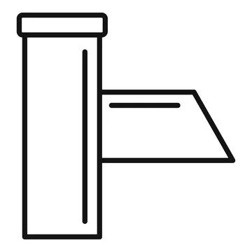 Clean gutter icon, outline style Stock Illustration
