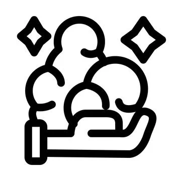 Clean Hands- Hygiene Icon- Soap Bubbles- Bathroom Symbol Stock Illustration
