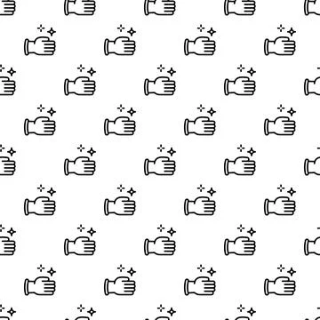 Clean hands hygiene washing pattern for health protection Stock Illustration