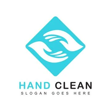 Clean hands logo vector Stock Illustration