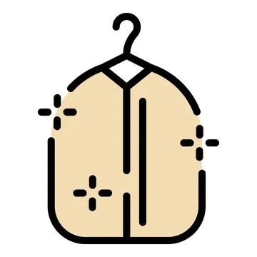 Clean hanger jacket icon vector flat Illustrazione stock