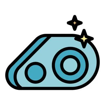Clean head light icon vector flat イラスト素材