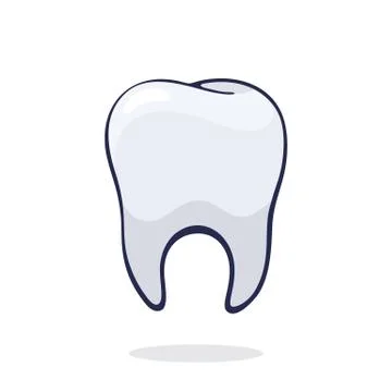 Clean healthy human tooth. Stock Illustration