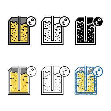 Clean heating semiconductor manufacturing color icon vector 스톡 일러스트