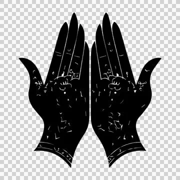 Clean, high-contrast handprints. Stock Illustration