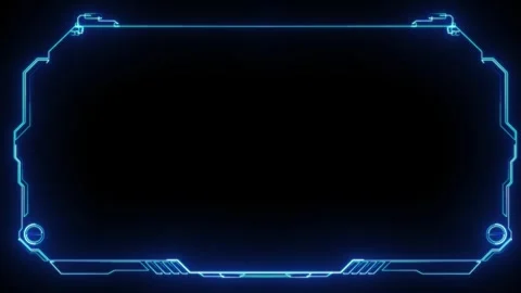Clean HUD Frame Loop Animation for Digital Interface and Video Overlay Stock Footage 332968243