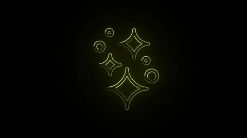 Clean Icon Isolated on Black Background Hygiene Freshness Graphic Animation Stock Footage 331852559