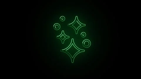 Clean Icon Isolated on Black Background Hygiene Freshness Graphic Animation Stock-Footage 331852570