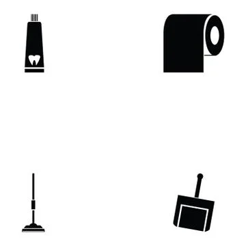 Clean icon set Stock Illustration