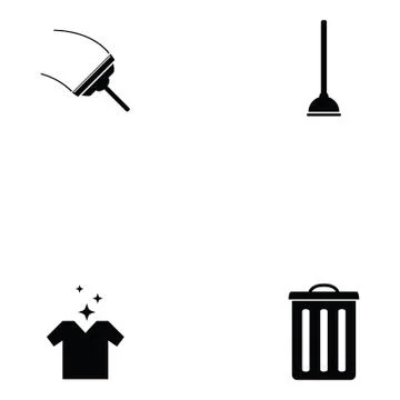 Clean icon set Stock Illustration