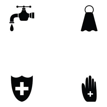 Clean icon set Stock Illustration