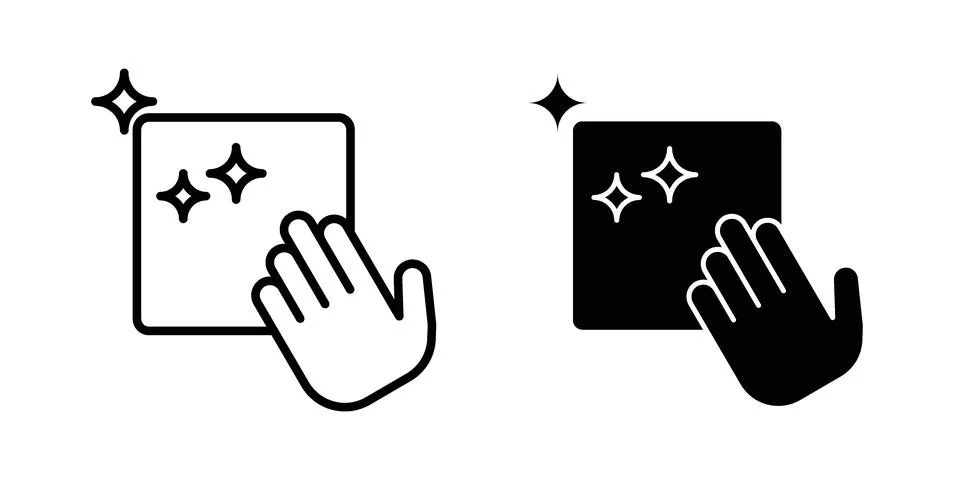 Clean icon set. Vector EPS 10 Stock Illustration