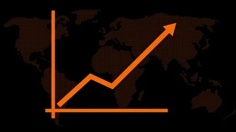 Clean Infographic Style Arrow Bar Growth Animation for Data Visualization Stock Footage 337006721
