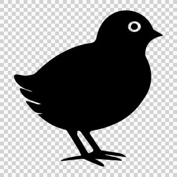 Clean isolated bird silhouette. Stock Illustration