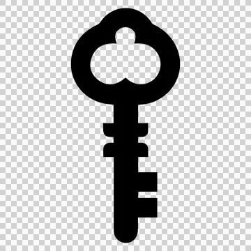 Clean isolated key graphic. Stock Illustration