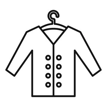 Clean jacket icon, outline style Stock Illustration
