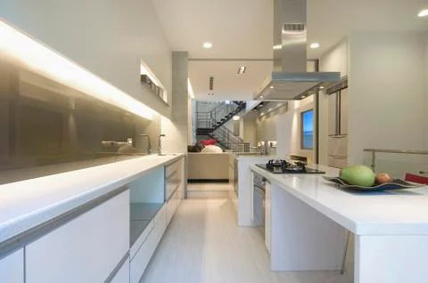 Clean kitchen in modern home Stock Photos