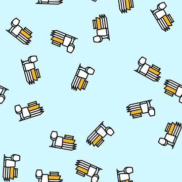 Clean kitchen utensils vector seamless pattern Stock Illustration