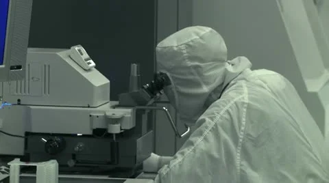 Clean Lab Microscope Stock Footage 22774955