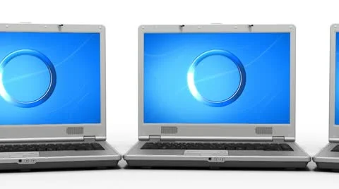 Clean Laptops Animation HD. Close-up. Loop. Stock Footage 10604788