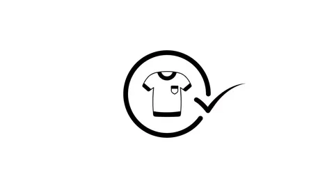 Clean laundry animation video, t-shirt inside check mark circle, laundry se.. Stock Footage 346497085