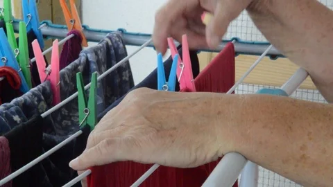 Clean laundry Stock Footage 90302624