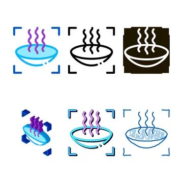 Clean lens vaporization icon vector outline Ilustração Stock