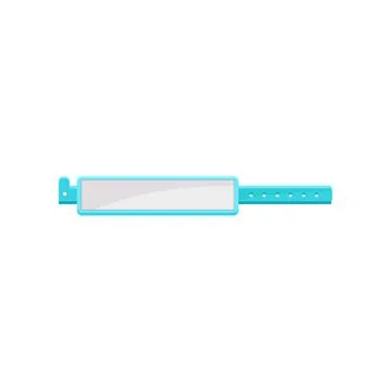 Clean light blue bracelet, template for security access, control or Illustrazione stock