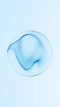 Clean light blue sphere with delicate flowing mesh on a minimal vertical ba.. Stock Illustration