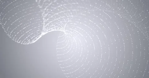 Clean light gray and white hi-tech background with glowing particles Stock Footage 263318654