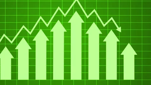 Clean Line and Bar Graph Animation for Business Report Stock Footage 315768107