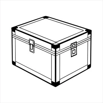 Clean line icons of boxes. Stock Illustration
