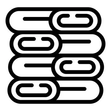 Clean linen stack icon outline vector. Laundry room Stockillustratie