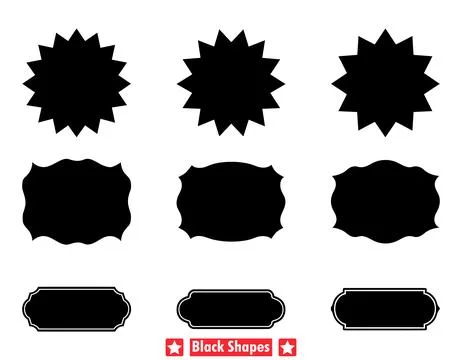 Clean Lines Vector Silhouette Set Essential Graphics for Design Work 스톡 일러스트