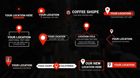 Clean Location Titles Stock After Effects