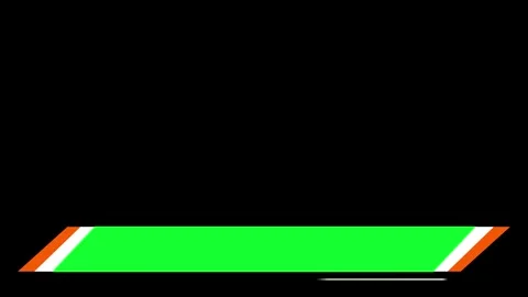 Clean Lower Third Title Animation Motion Graphics | Minimal 2D Green Screen Stock Footage 340656199