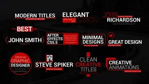Clean Lower Third Titles 스톡 After Effects