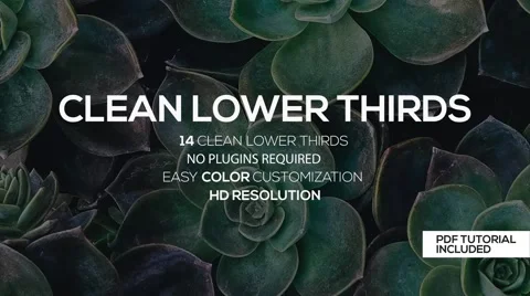 Clean Lower Thirds Stock After Effects