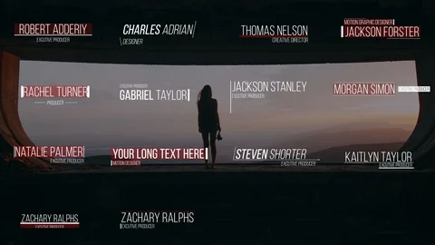 Clean Lower Thirds After Effects stock