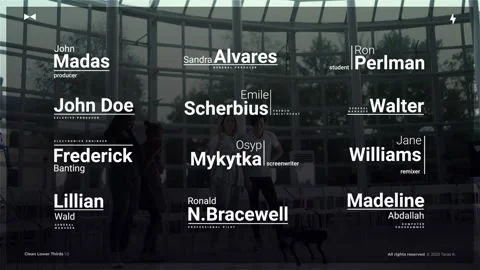 Clean Lower Thirds Stock After Effects
