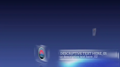 Clean lower thirds in glass case Stock After Effects