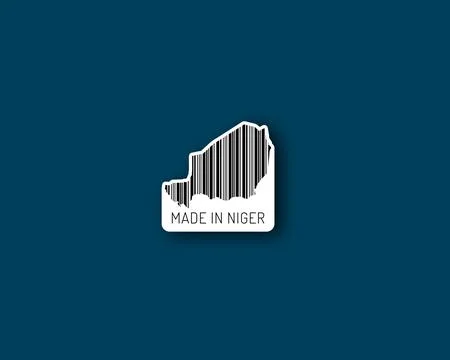 Clean “Made in Niger” barcode Stock Illustration