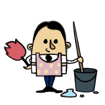 Clean man Stock Illustration