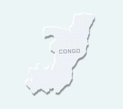Clean map of Congo Stock Illustration